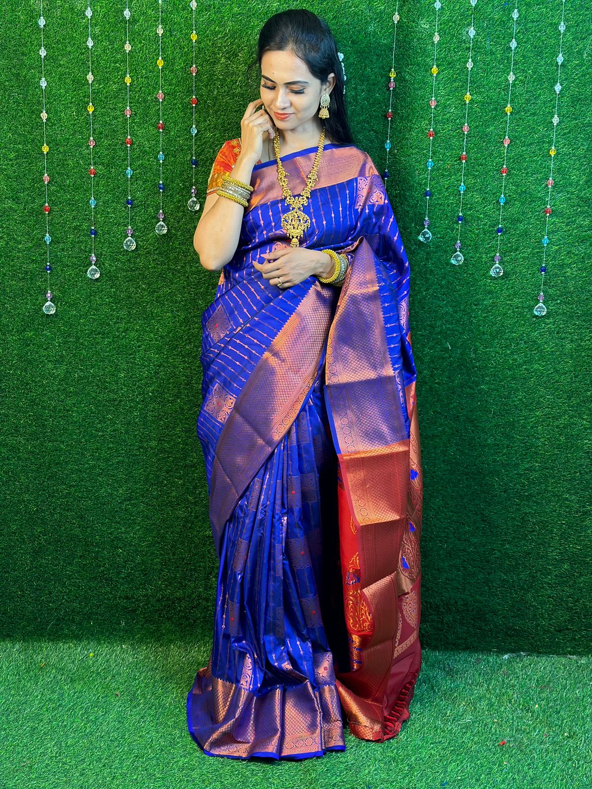 Semi soft silk with meena workš„³