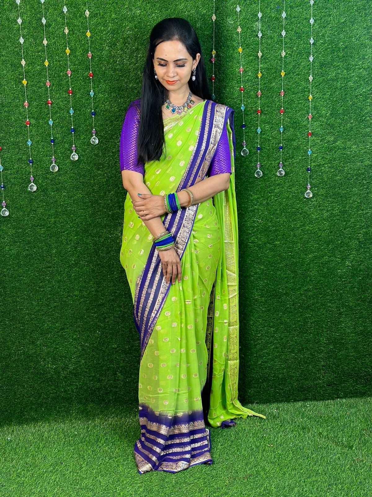 Jaipur Viscose georgette sarees sold❌