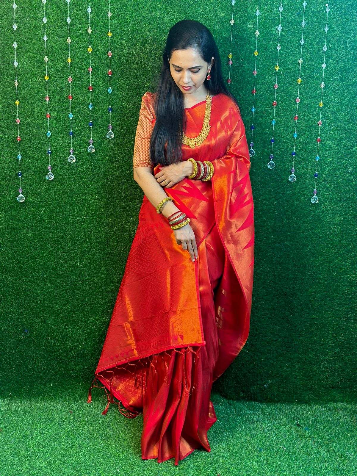 Bridal semi silk saree❌