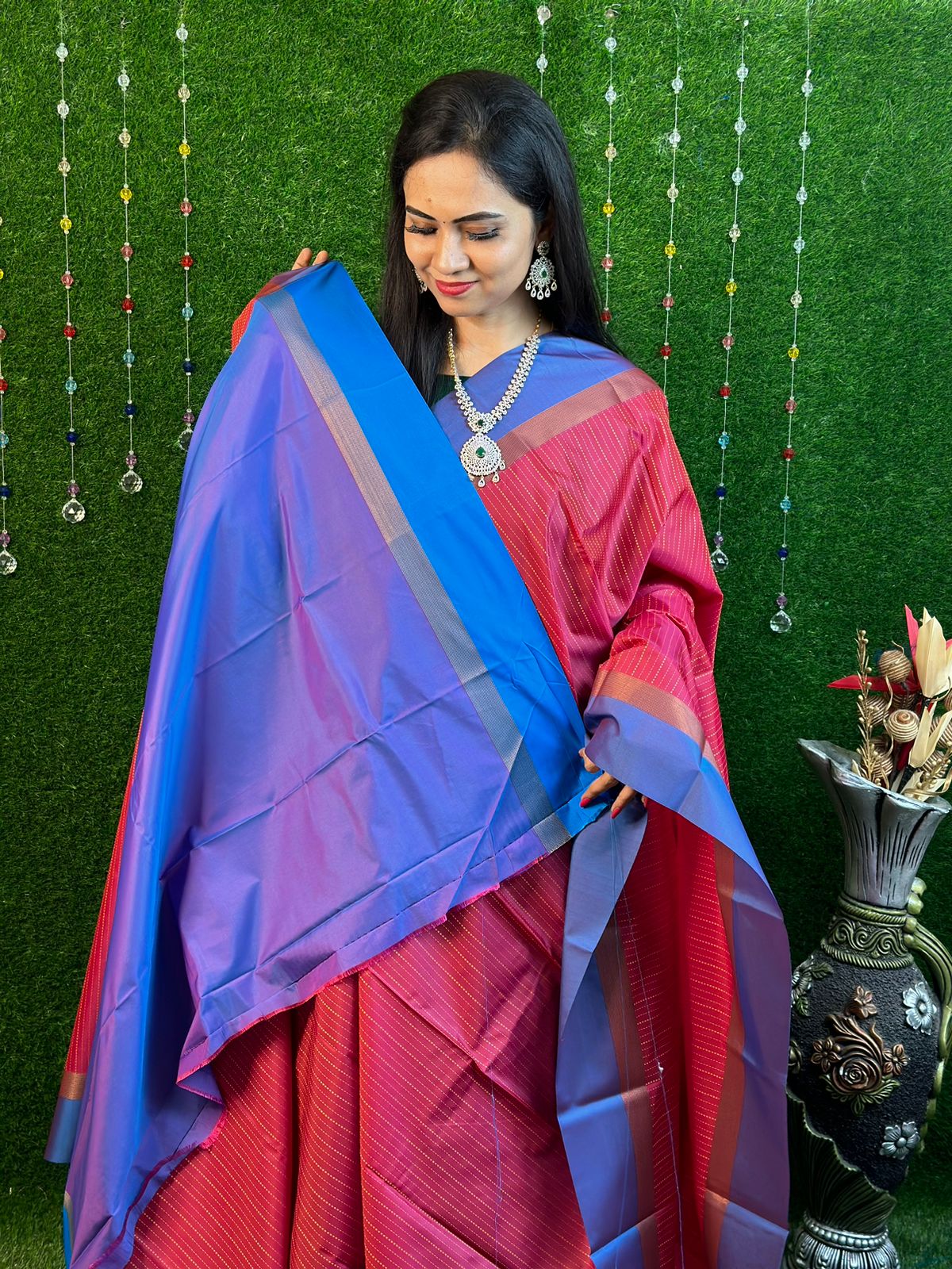 Soft and silky semi soft silk saree❌