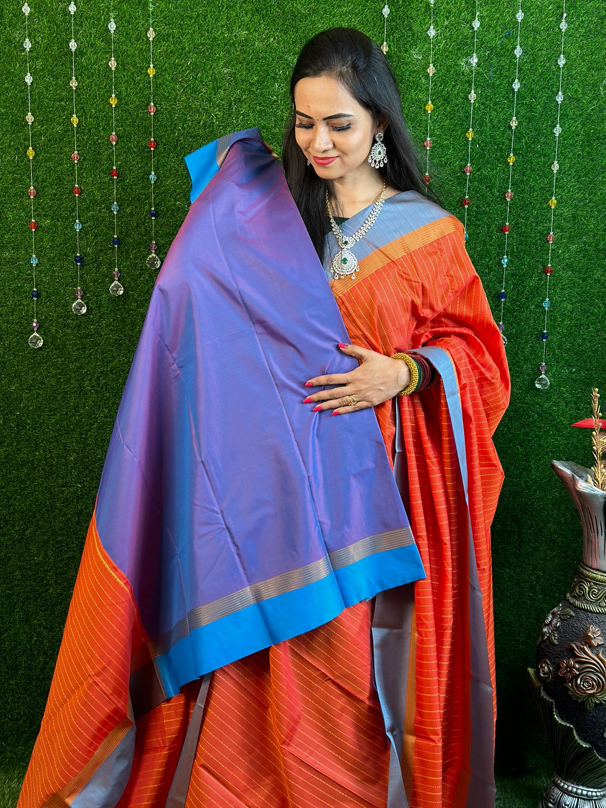 Soft and silky semi soft silk saree❌