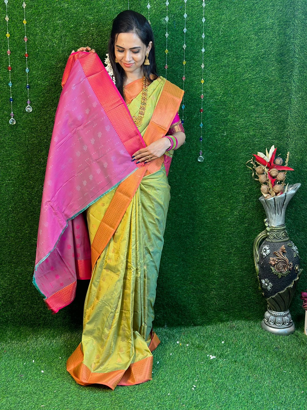 Soft and shiny soft silk saree❌