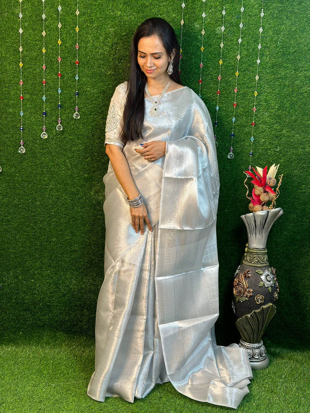 Semi katan silk saree😍🥳