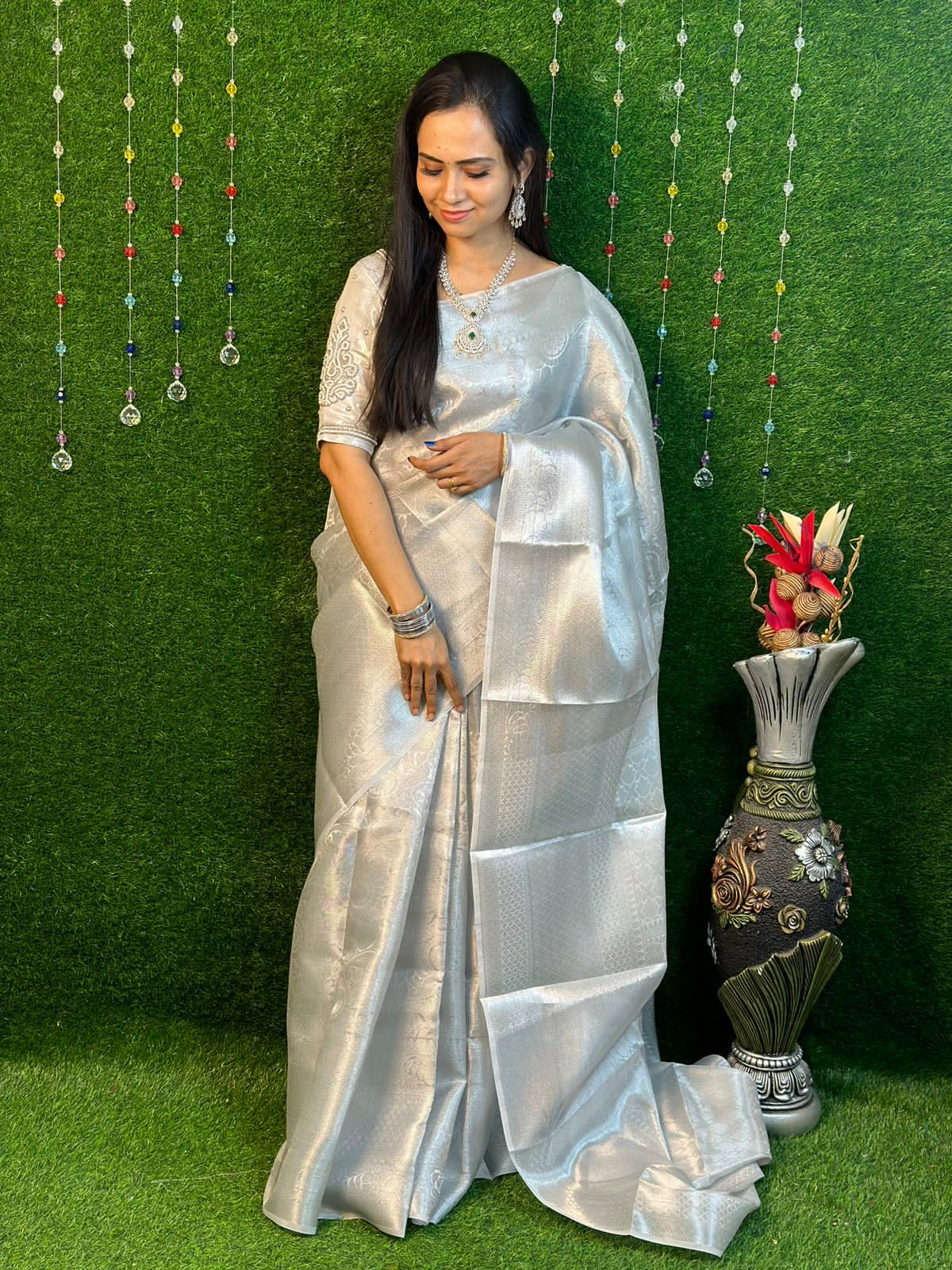 Semi katan silk saree😍🥳