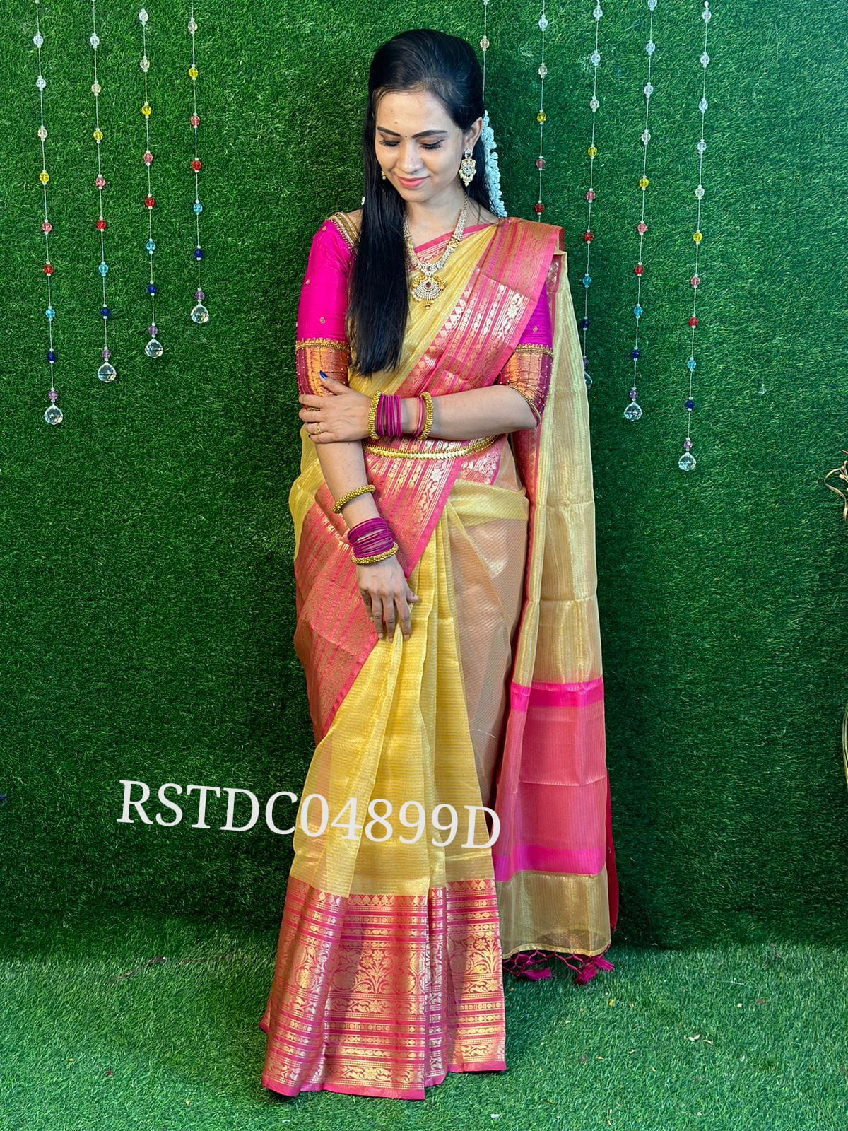 Sold❌Golden shade Soft tissue sarees