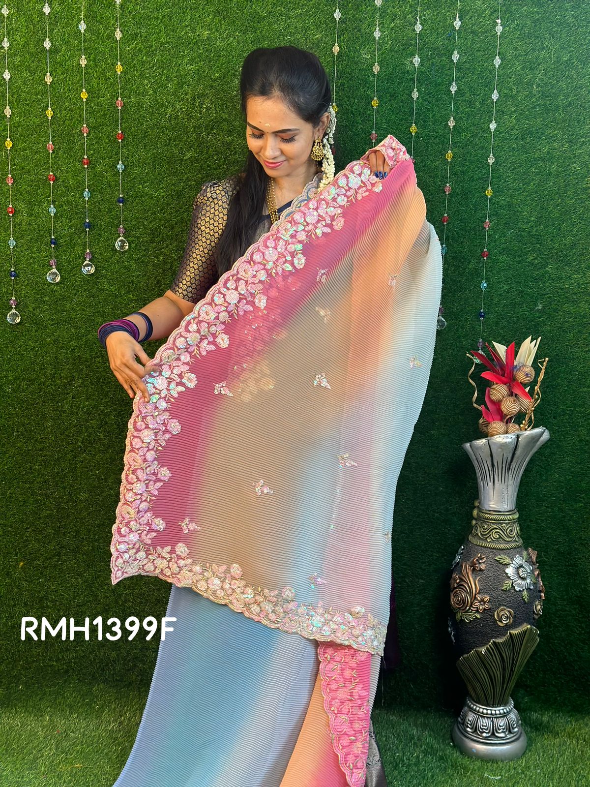 crushed saree 🥳