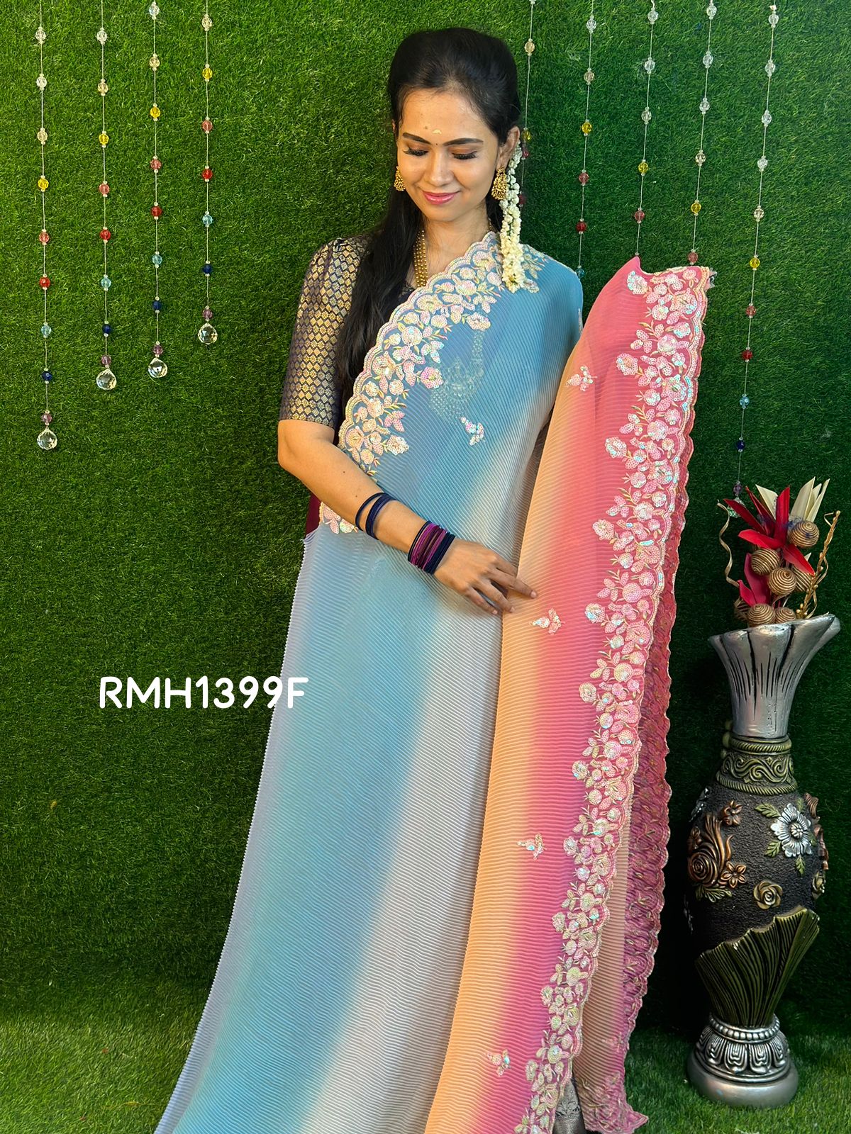 crushed saree 🥳