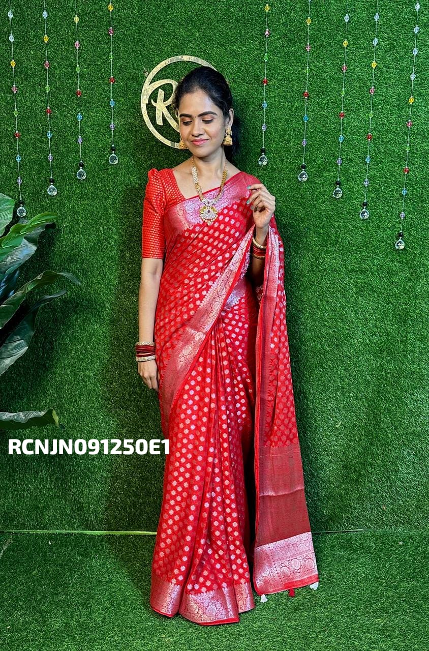 Premium pure chinnon saree ❌