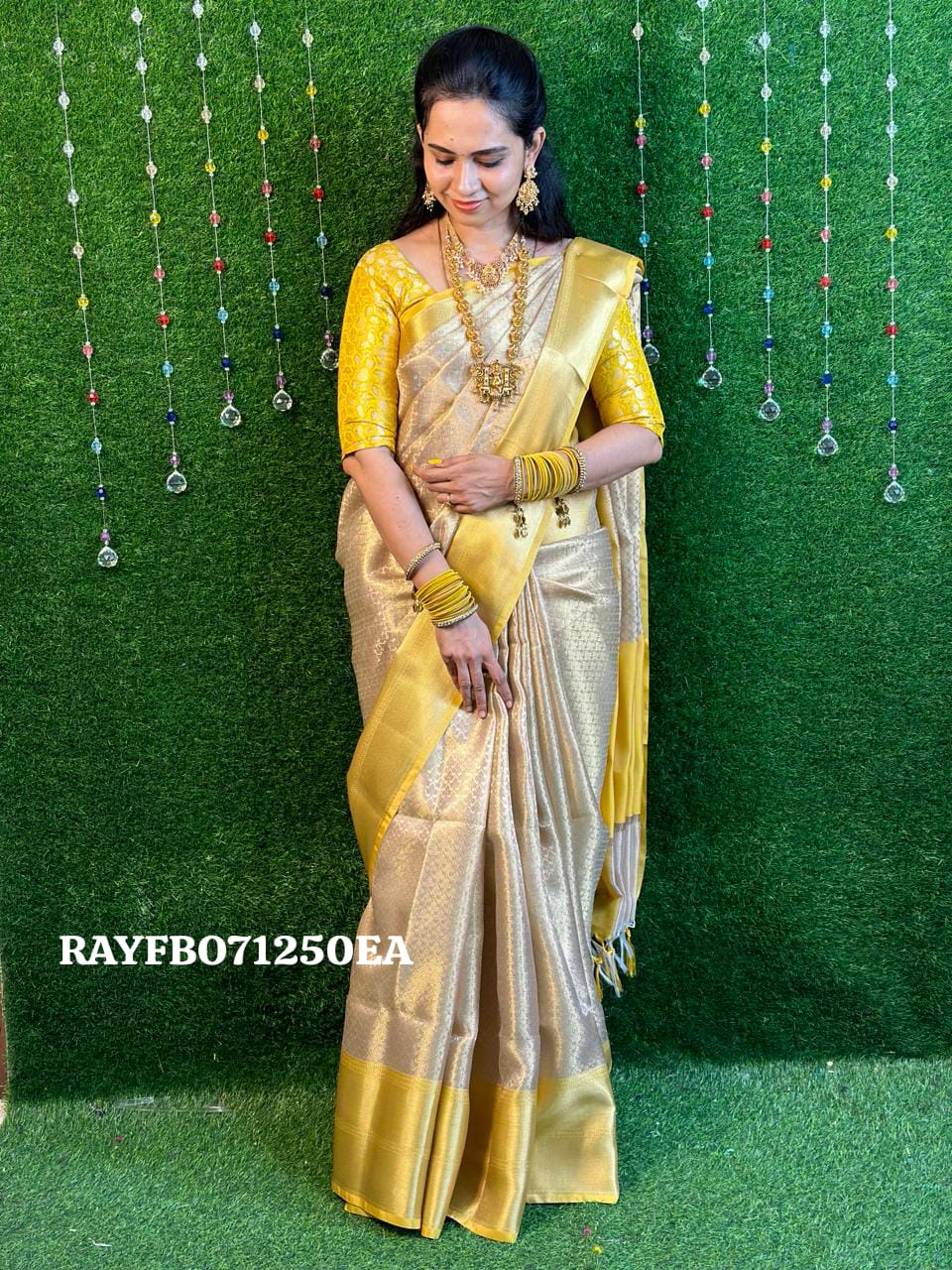 Bridal semi silk sarees with full gold zari 🥳