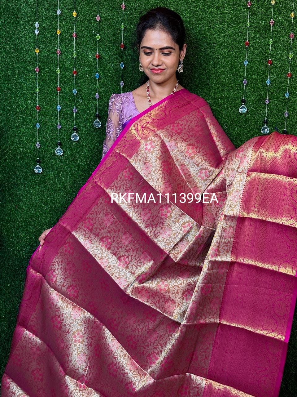 Kanchipuram inspired semi silk saree ❌