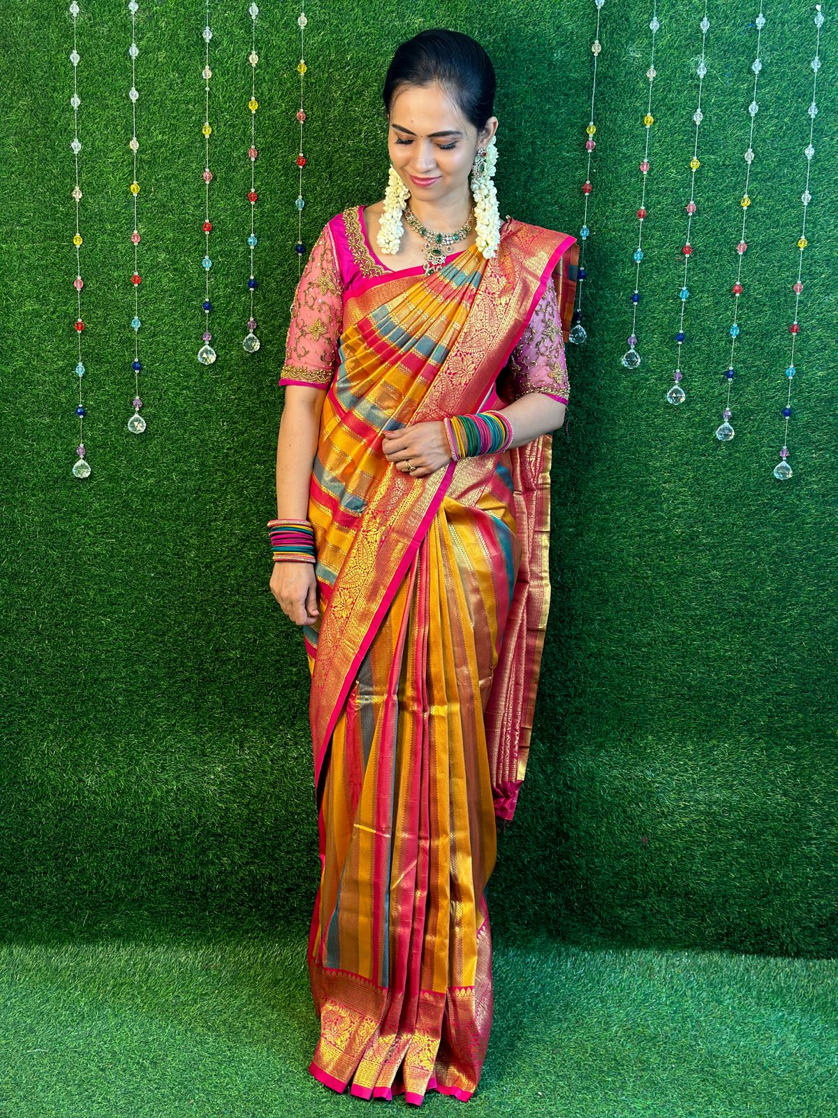 Kanchivaram semi silk sareeš„³