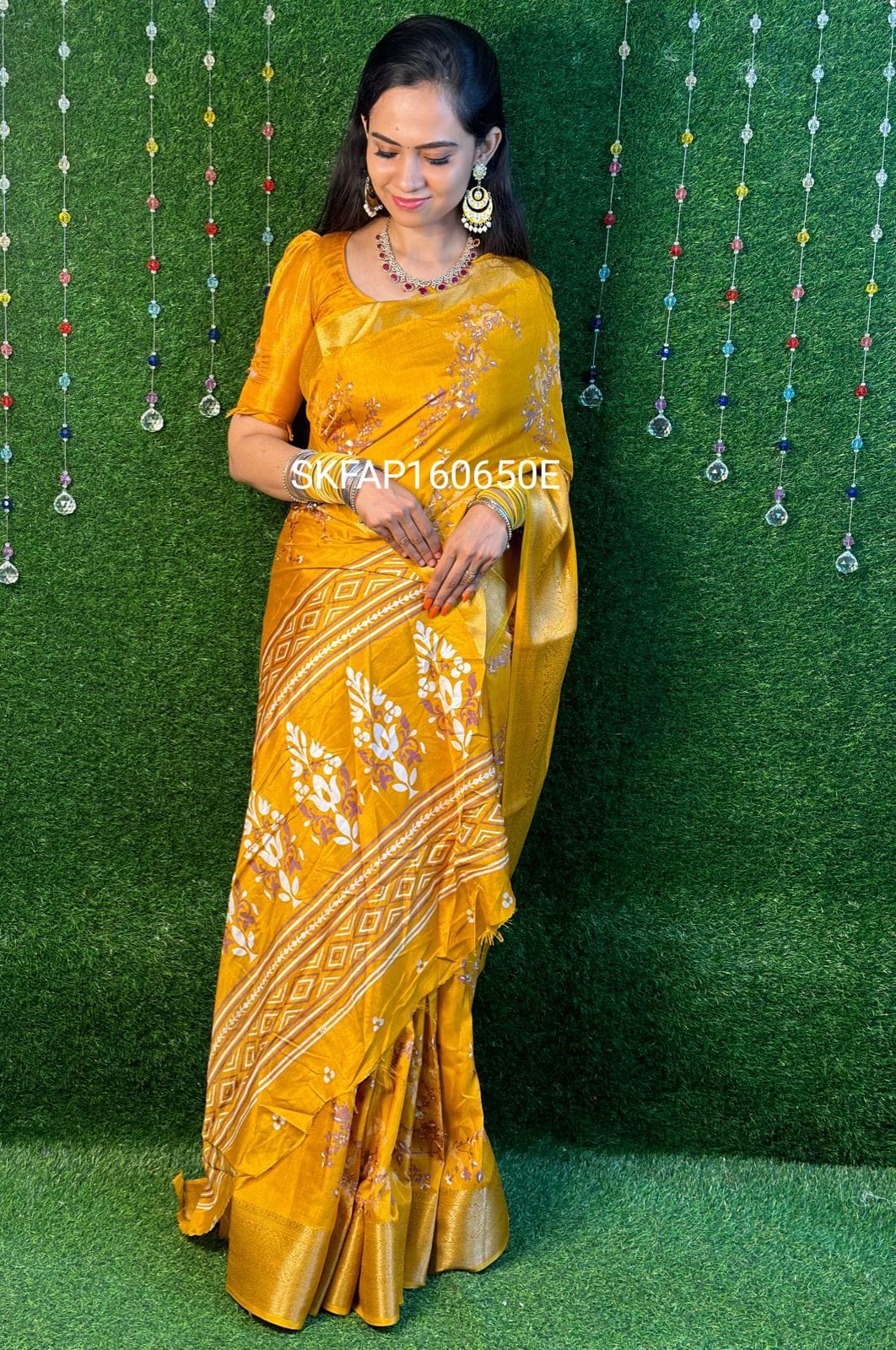 Dola semi silk sarees with zari border and digital print ❌