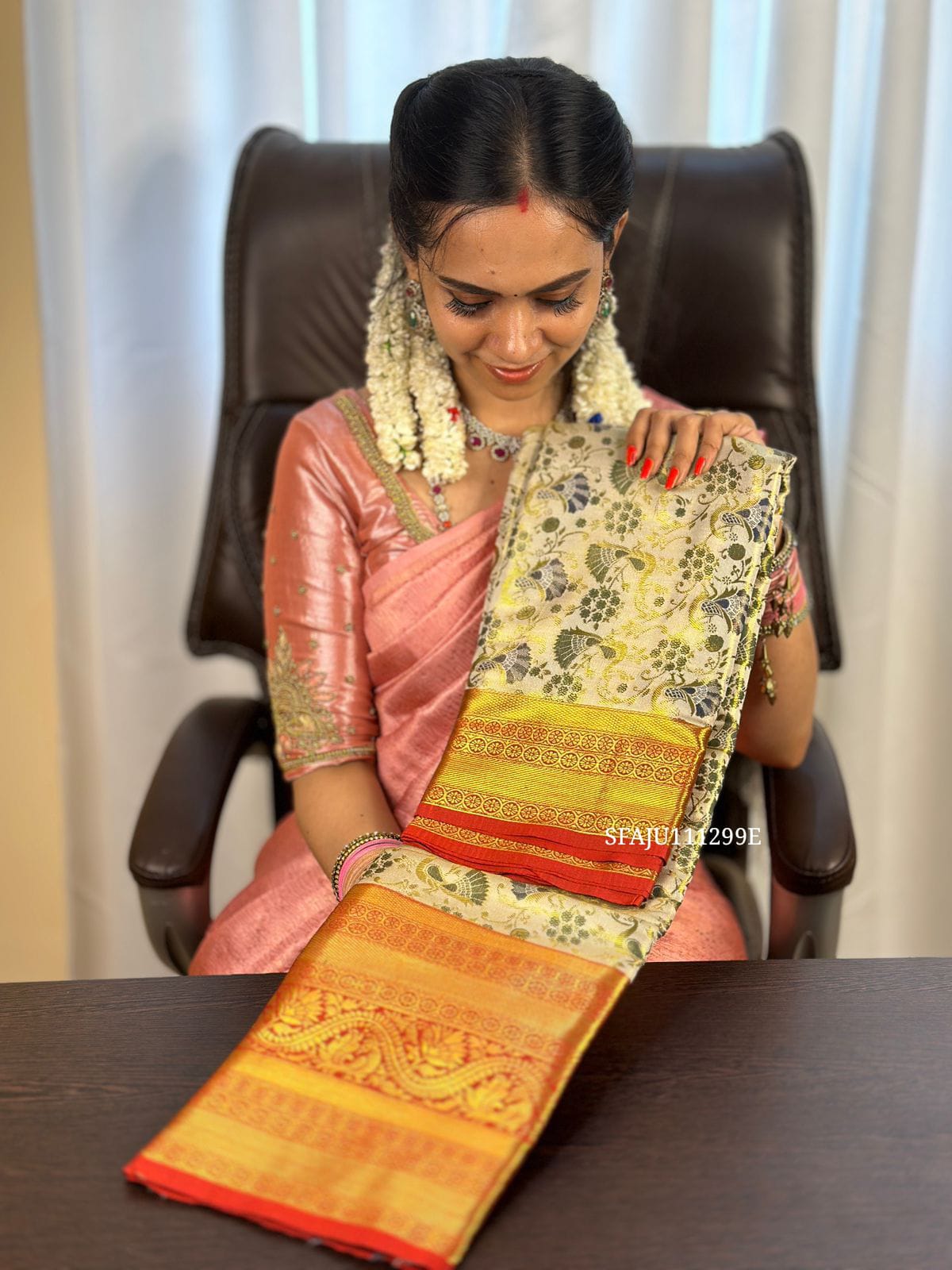 Kanchivaram inspired semi silk saree❌