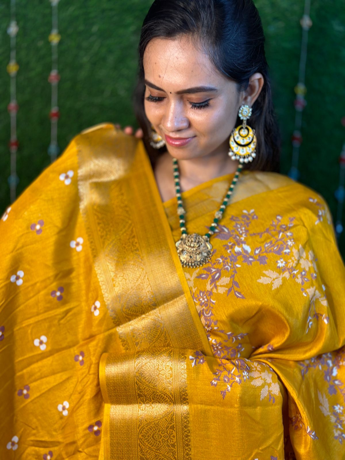 Dola semi silk sarees with zari border and digital print ❌