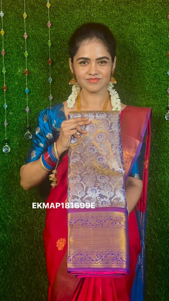 Bridal semi silk saree sold❌️