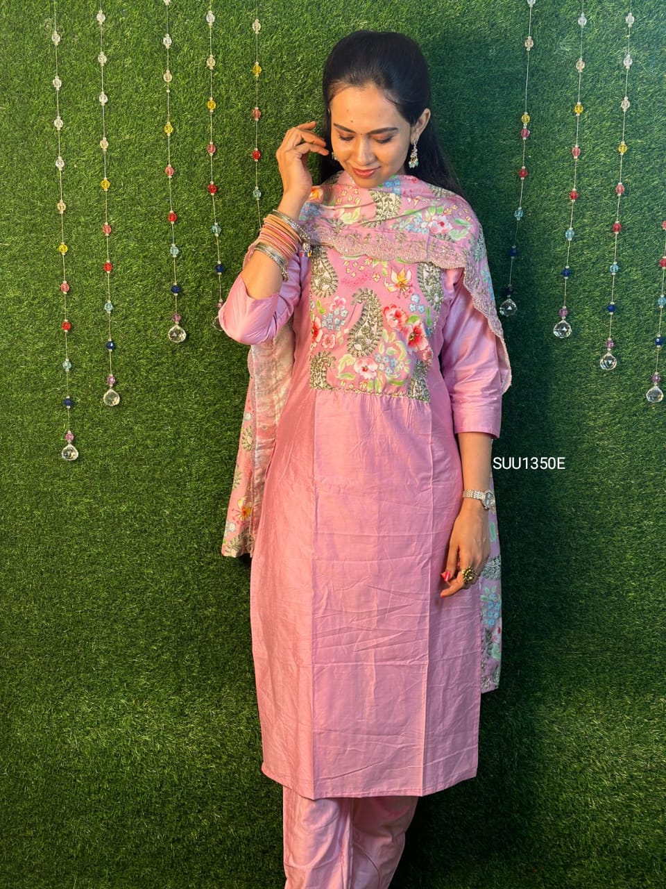 Chanderi silk salwar set sold❌