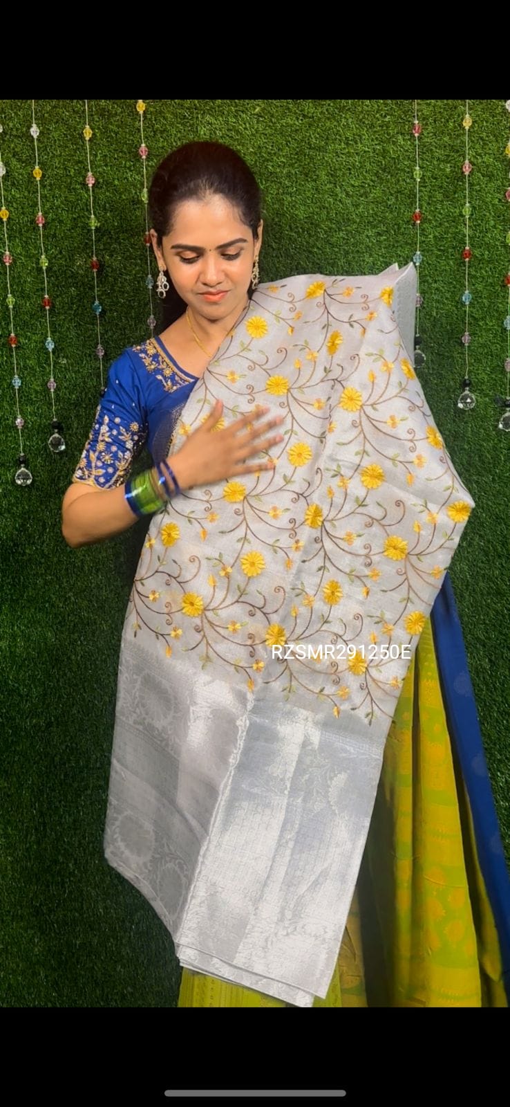 Silver tissue sareeš„°