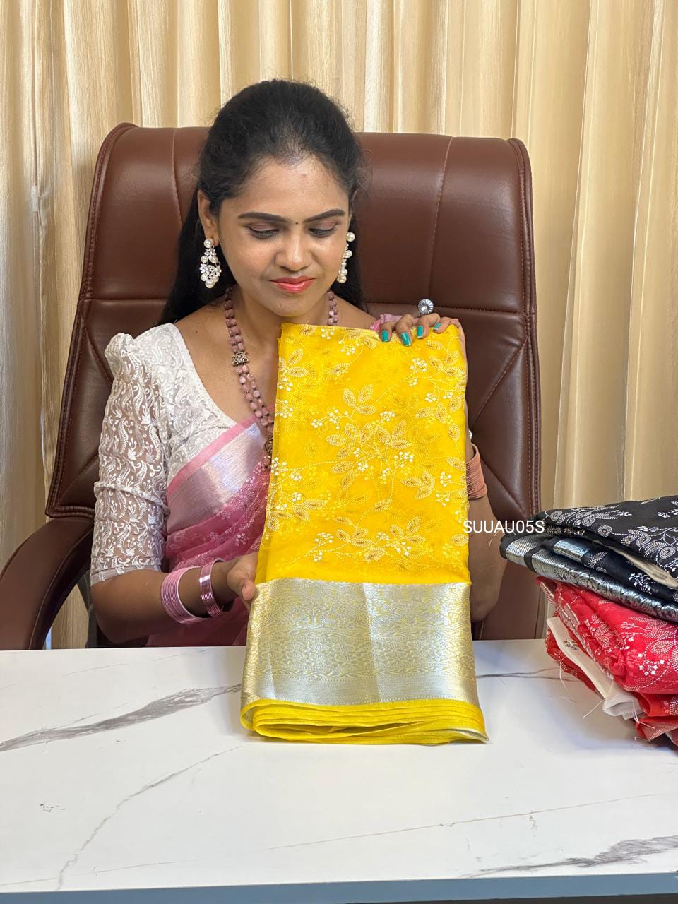 Organza saree in hit colours ❌❌