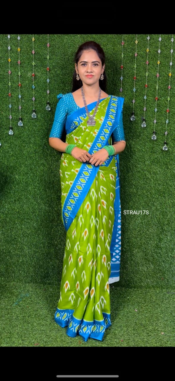 Cotton Jaipur block print sarees.