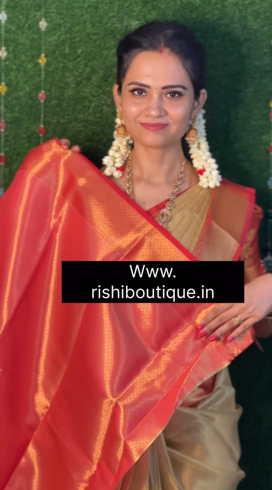Tissue silk with Paithani border.*