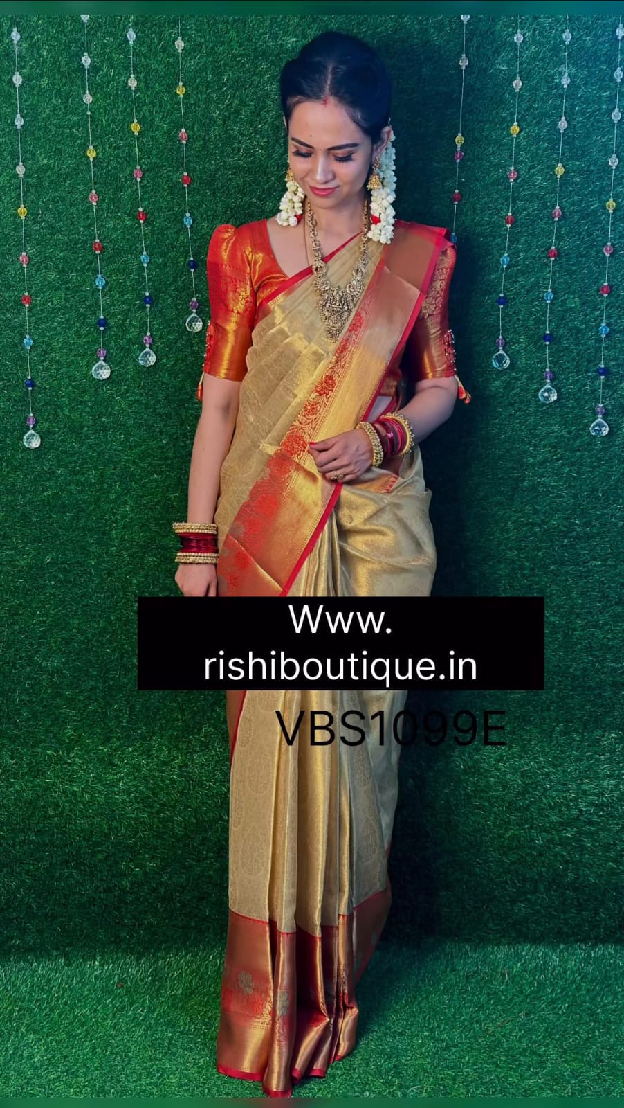 Tissue silk with Paithani border.*