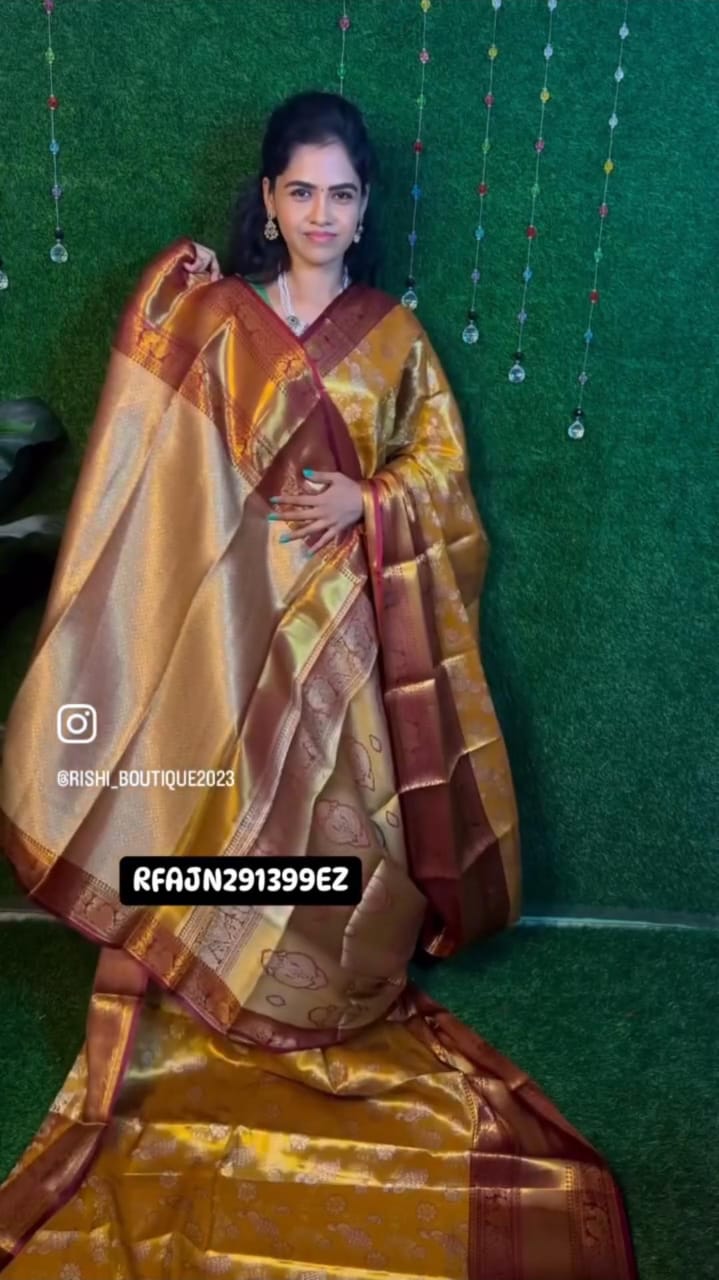 Kanchipuram inspired Kanchi semi silk sarees❌❌