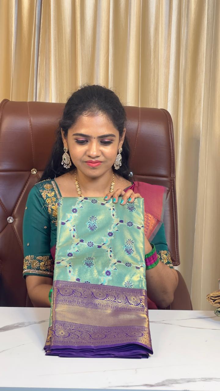 Kanchi inspired semi silk sareeš