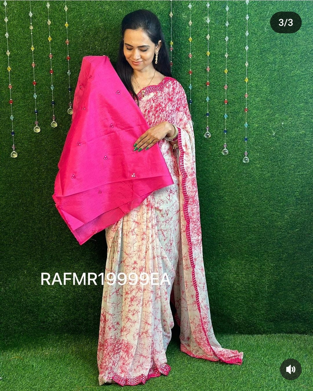 Soft chiffon with mirror work sold❌