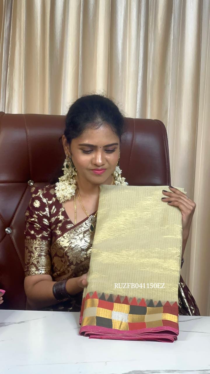 Crushed tissue saree❌