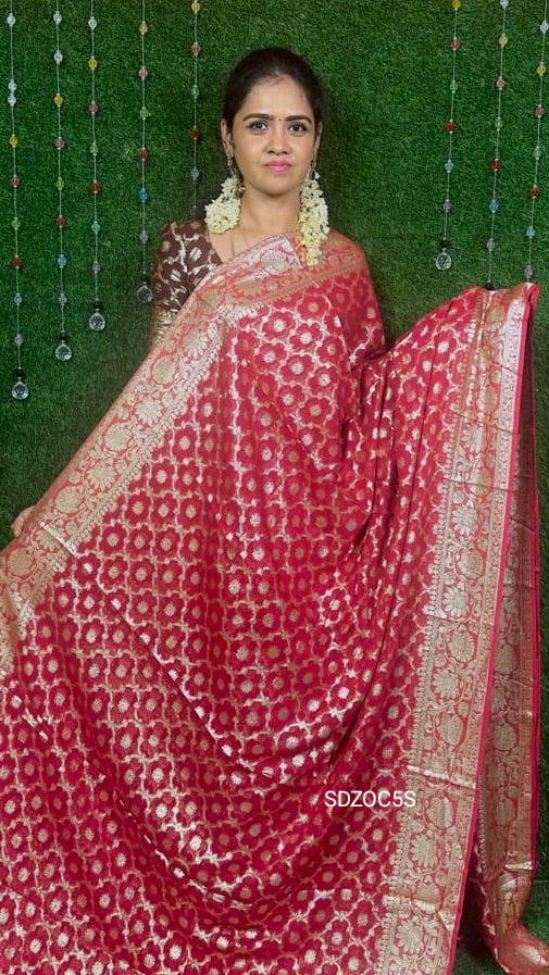 Viscose Georgette saree sold❌