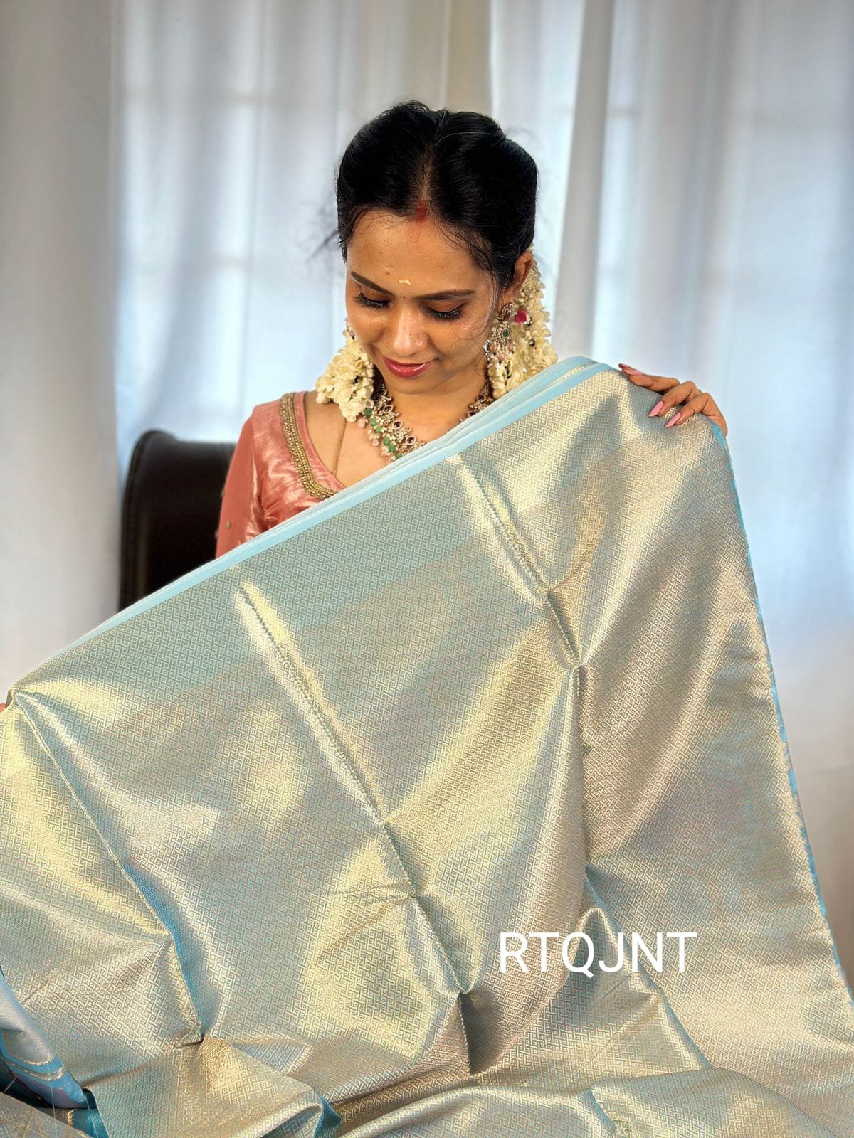 Premium quality shining multi color katan silk saree⌛