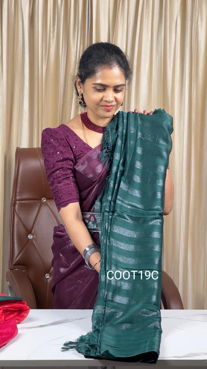 3 in 1 combo. Saree + designer blouse + belt🥳