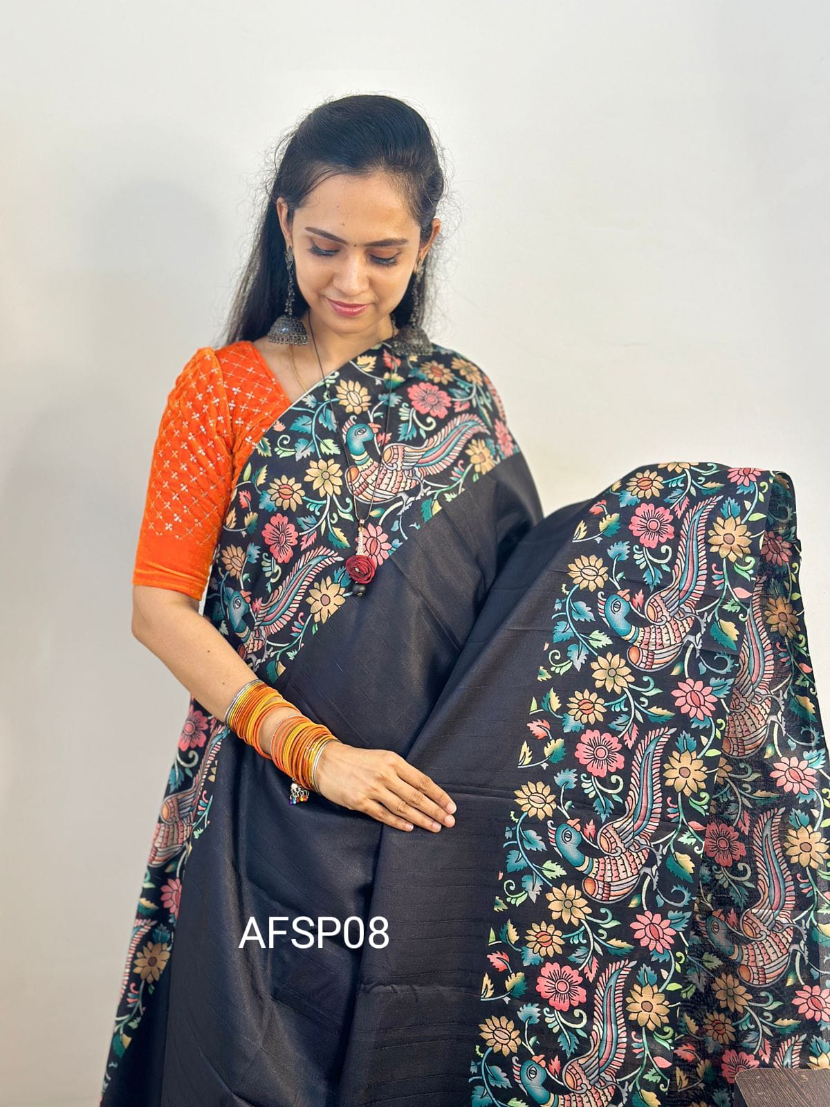 Tussar semi silk saree with kalamkari design 🎁prebook