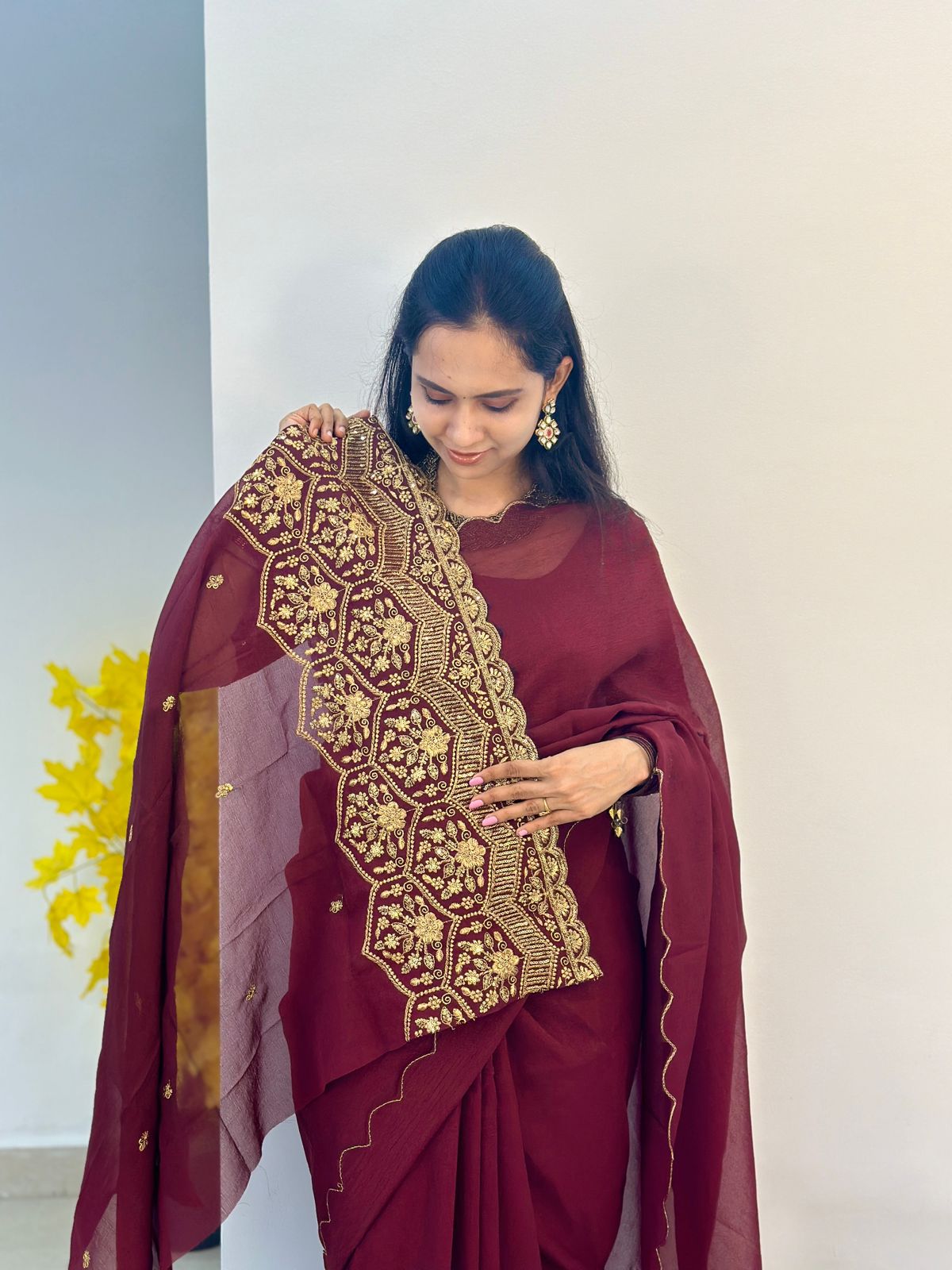 party wear sarees with work blouse at unbelievable price sold❌