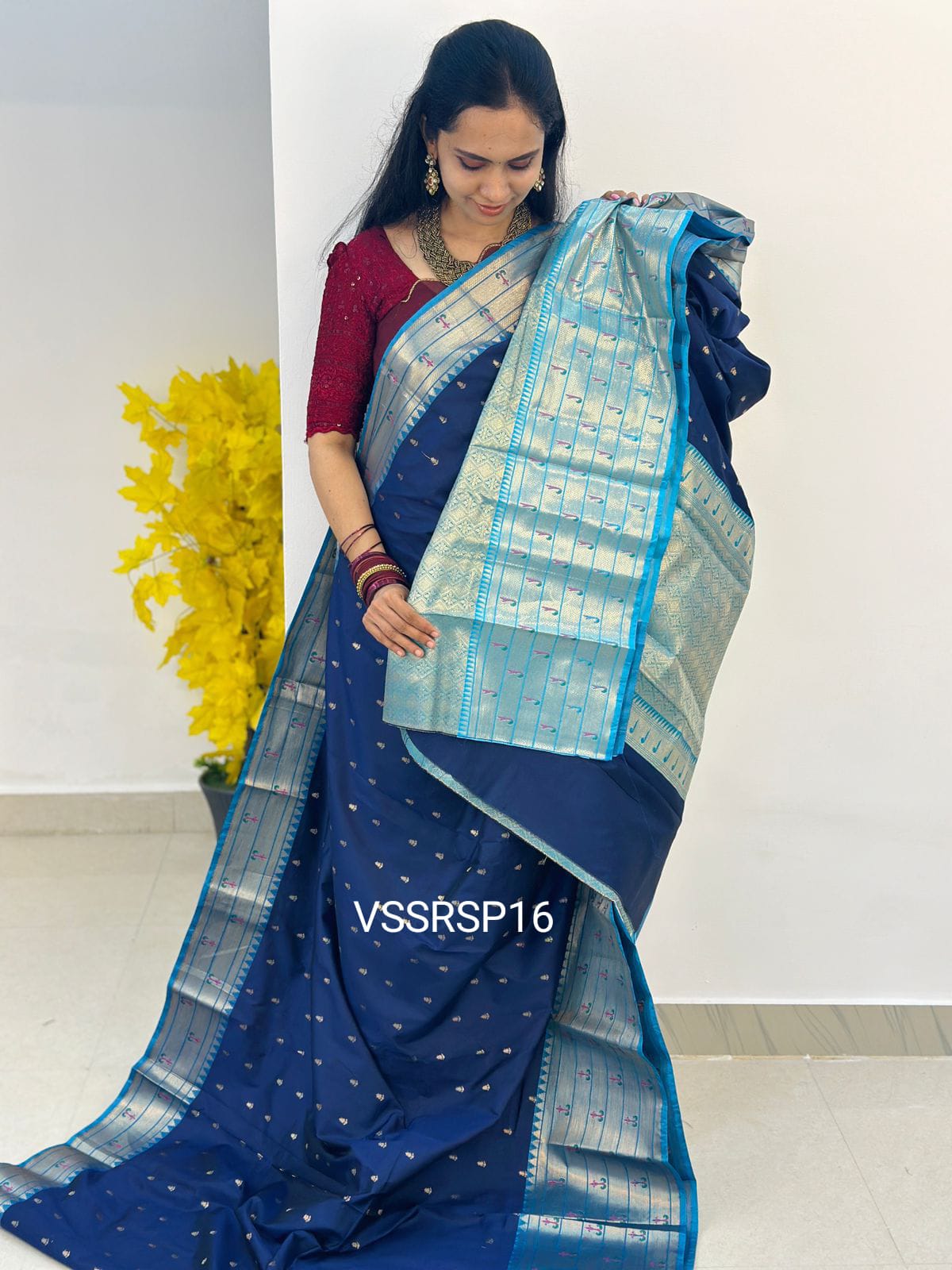 Aadi Offer 🌹paithani border soft silk saree with 1000 buttas😍
