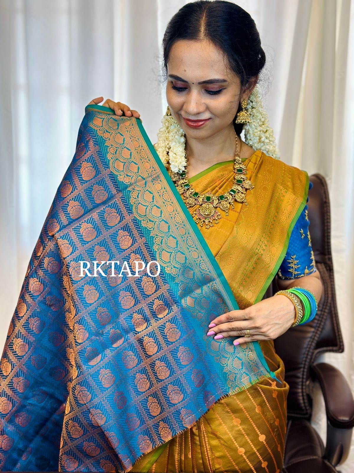 Vaira oosi style semi banarasi silks saree offer😍
