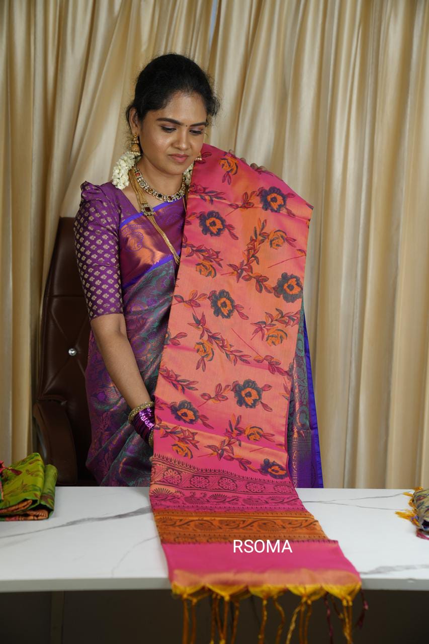 Semi silk sareeš„³