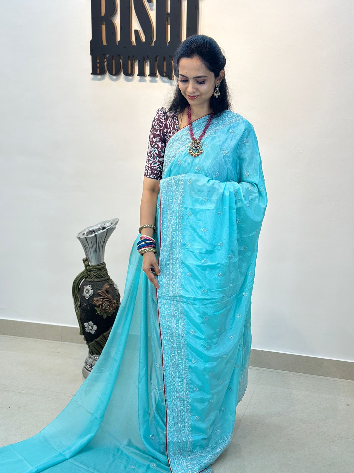 Chinnon chiffon saree.😍