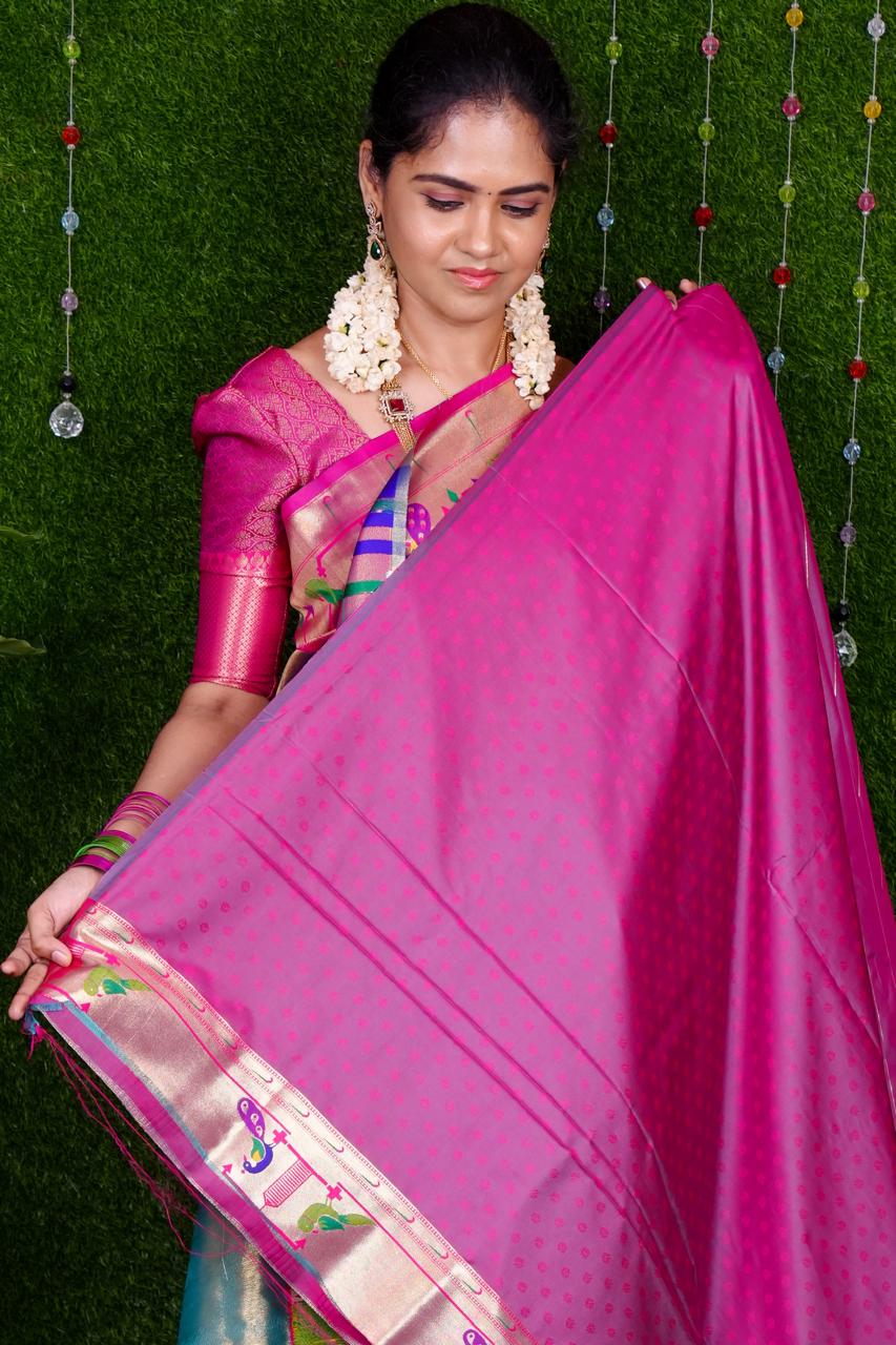 Paithani Semi silk saree prebookš„³