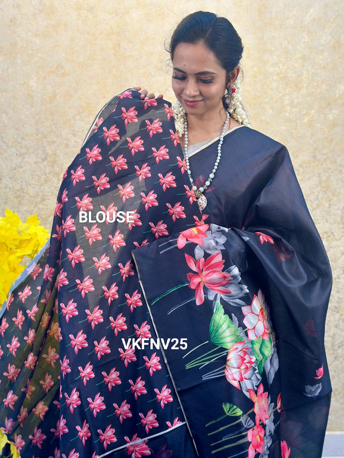 Tussar semi silk saree with trending design sold❌