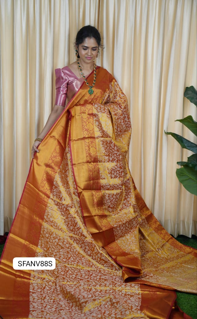 Kanchi semi silk bridal saree š¤