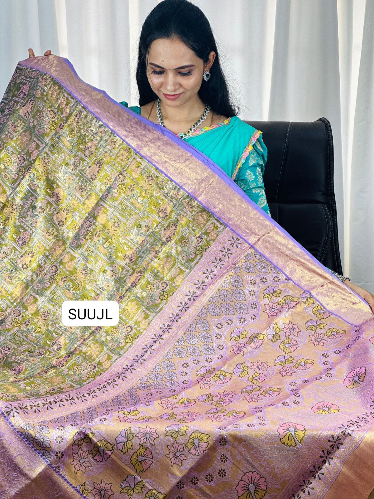OFFER Kanchi semi silk saree cotton mix🥳