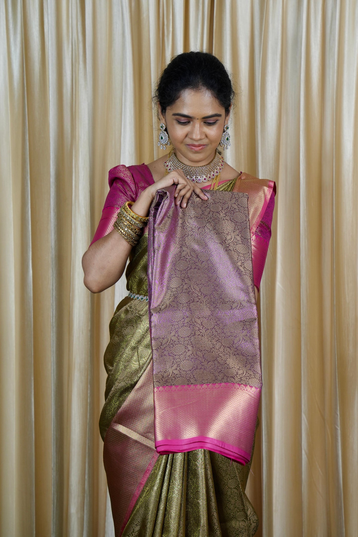 Soft kattan saree 🍄🥳