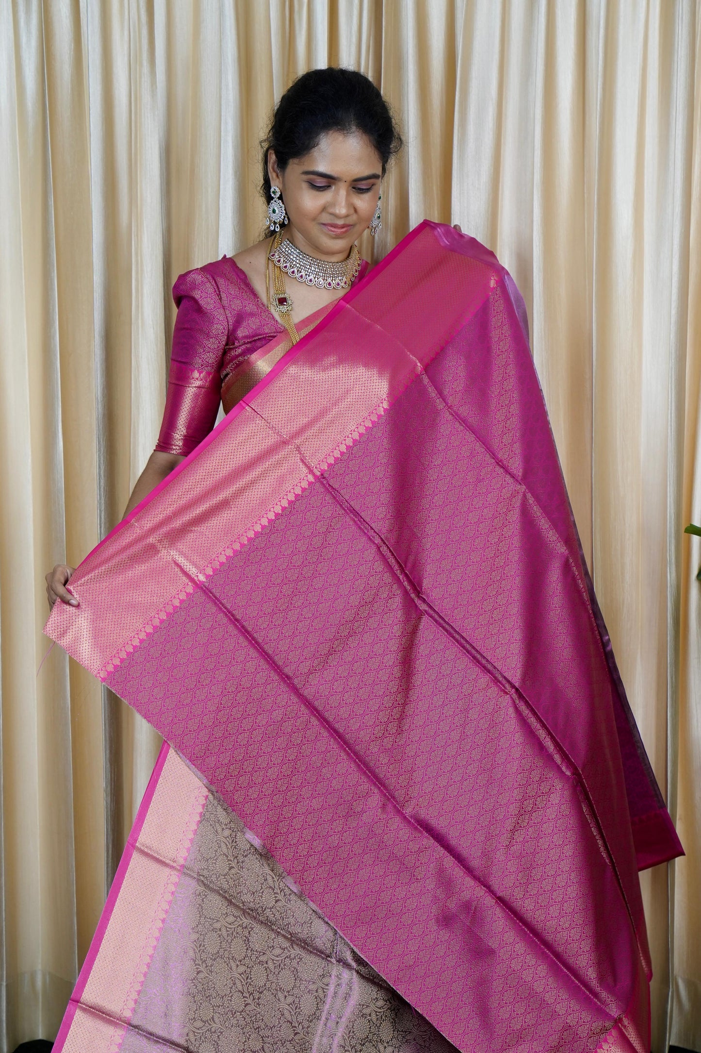 Soft kattan saree 🍄🥳