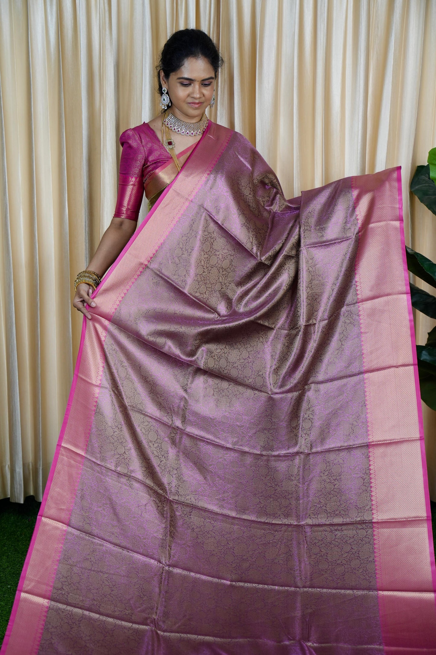 Soft kattan saree 🍄🥳