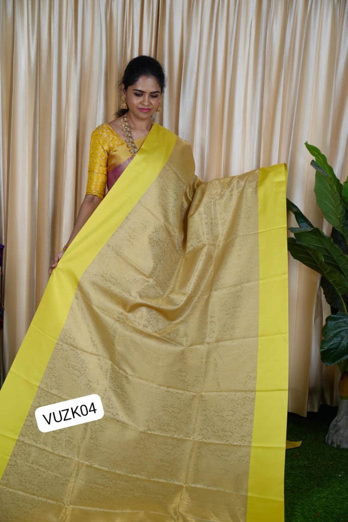 Katan silk saree Gold🥰😎