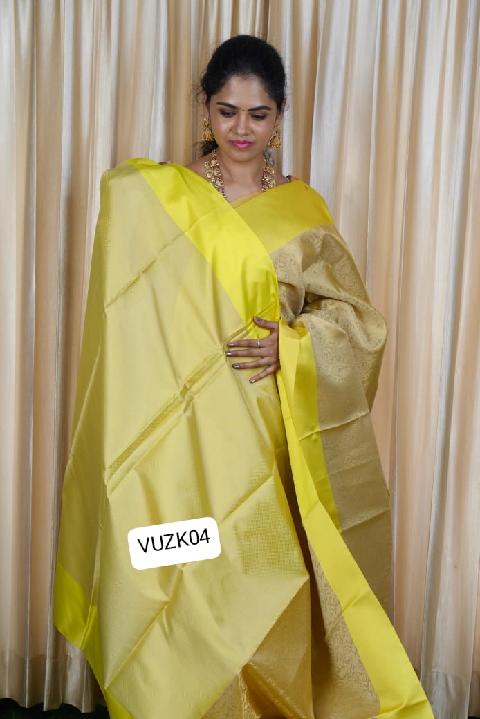 Katan silk saree Gold🥰😎