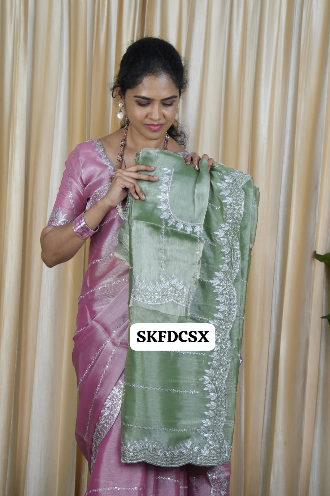 Rich Jimmy choo sarees with embroidery chumky works🥳