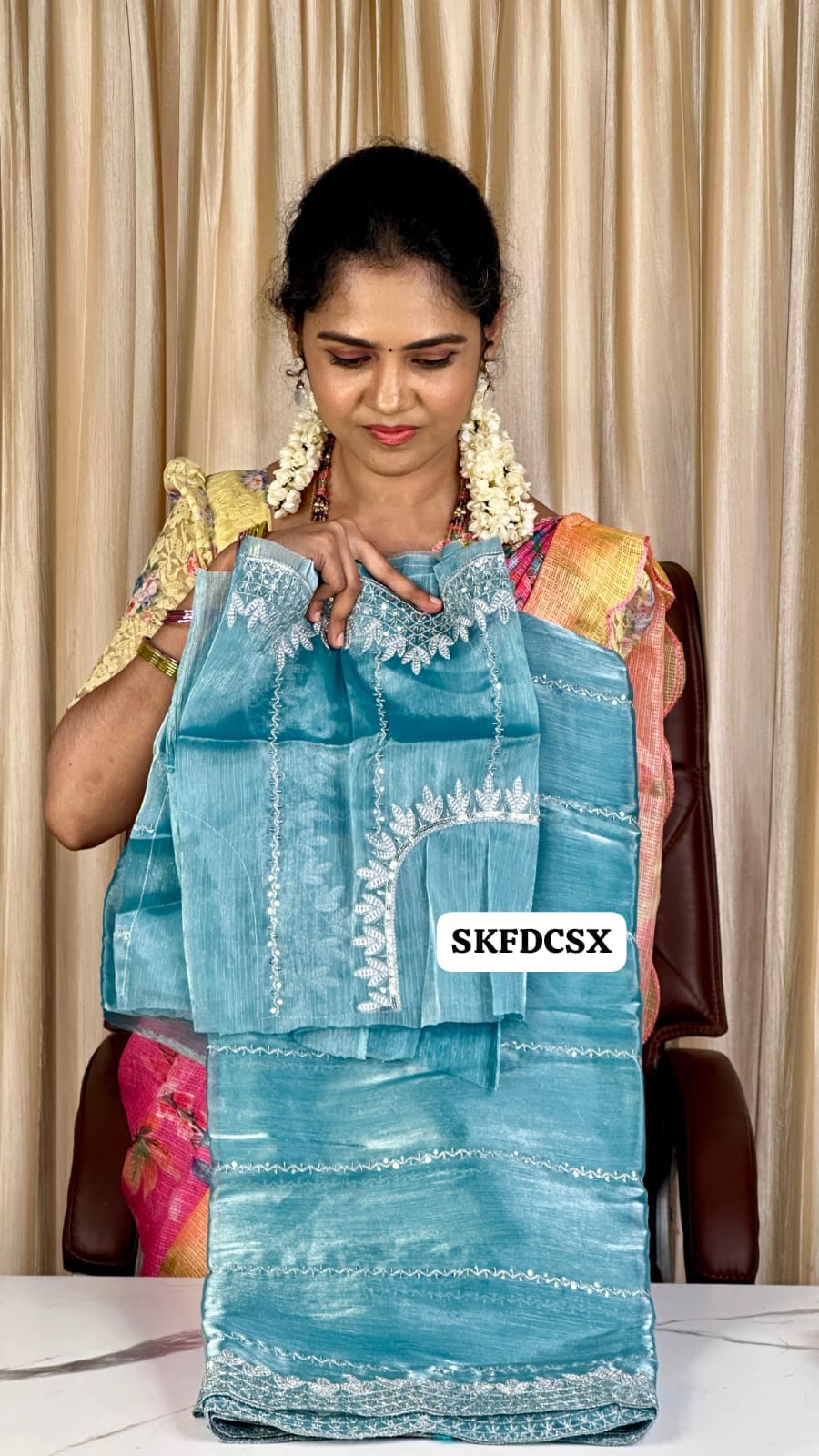 Rich Jimmy choo sarees with embroidery chumky works🫶