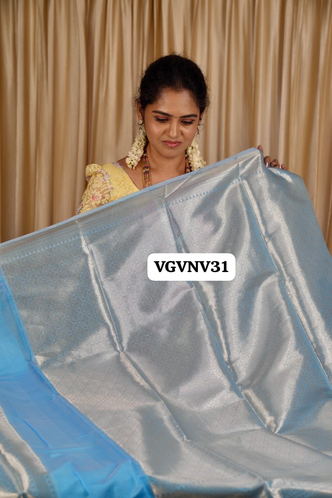 Katan tissue saree blue prebook 🥳